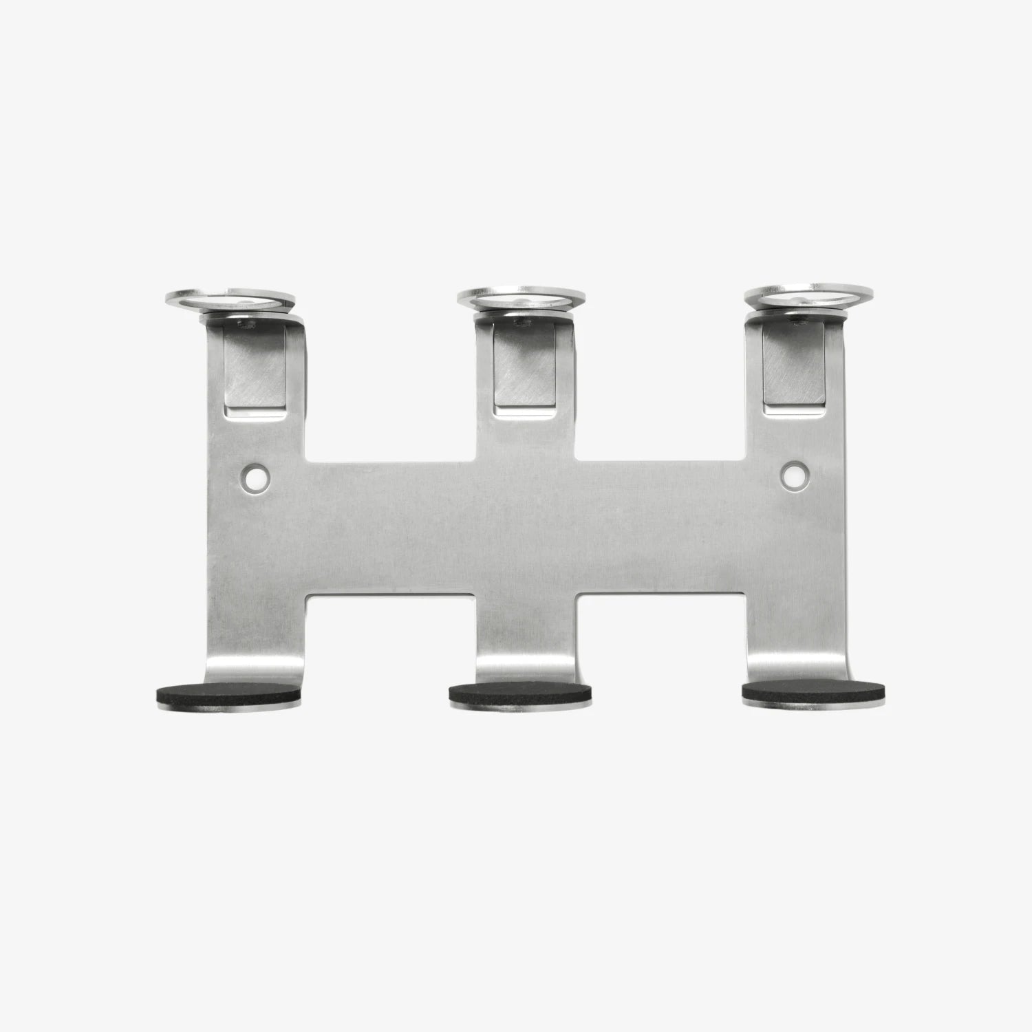 Wall Holder aus gebürstetem Edelstahl für drei Flaschen zur Wandmontage